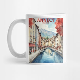 Annecy France Vintage Travel Poster Tourism Mug